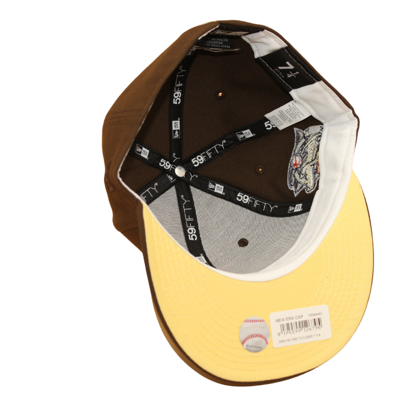 New York Mets Cooperstown 59Fifty Fitted World Series 2000 Walnut/Soft Yellow - Headz Up 