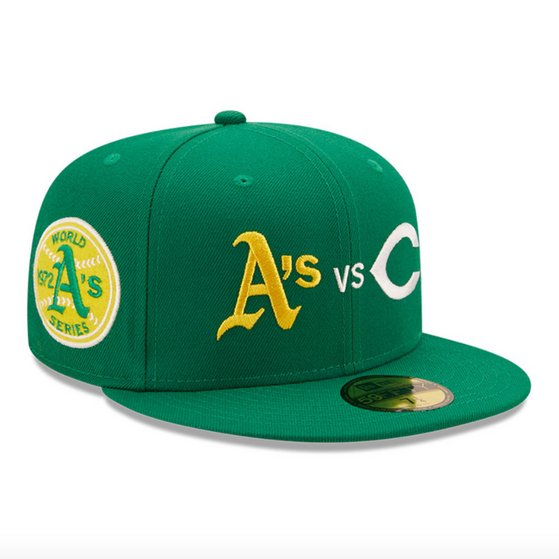 Athletics Vs California Angels Cooperstown 59FIFTY Cap - Kelly Green - Headz Up 