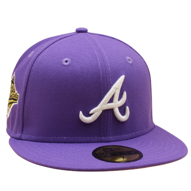 Atlanta Braves Cooperstown 59Fifty Fitted 1995 World Series - Purple/Pink UV - Headz Up 