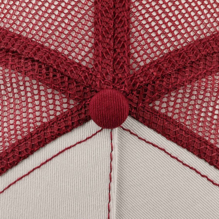 American Heritage Trucker Cap - White/Maroon - Headz Up 