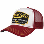 American Heritage Trucker Cap - White/Maroon - Headz Up 