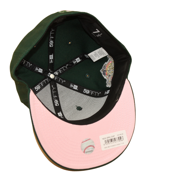 New York Yankees Cooperstown 59Fifty Fitted World Series 1996 Dark Green/Pink - Headz Up 