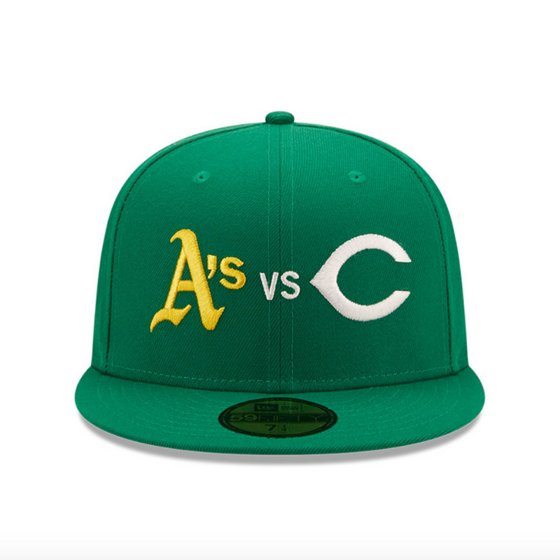 Athletics Vs California Angels Cooperstown 59FIFTY Cap - Kelly Green - Headz Up 