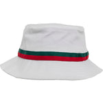 Stripe Bucket Hat - White/Firered/Green - Headz Up 