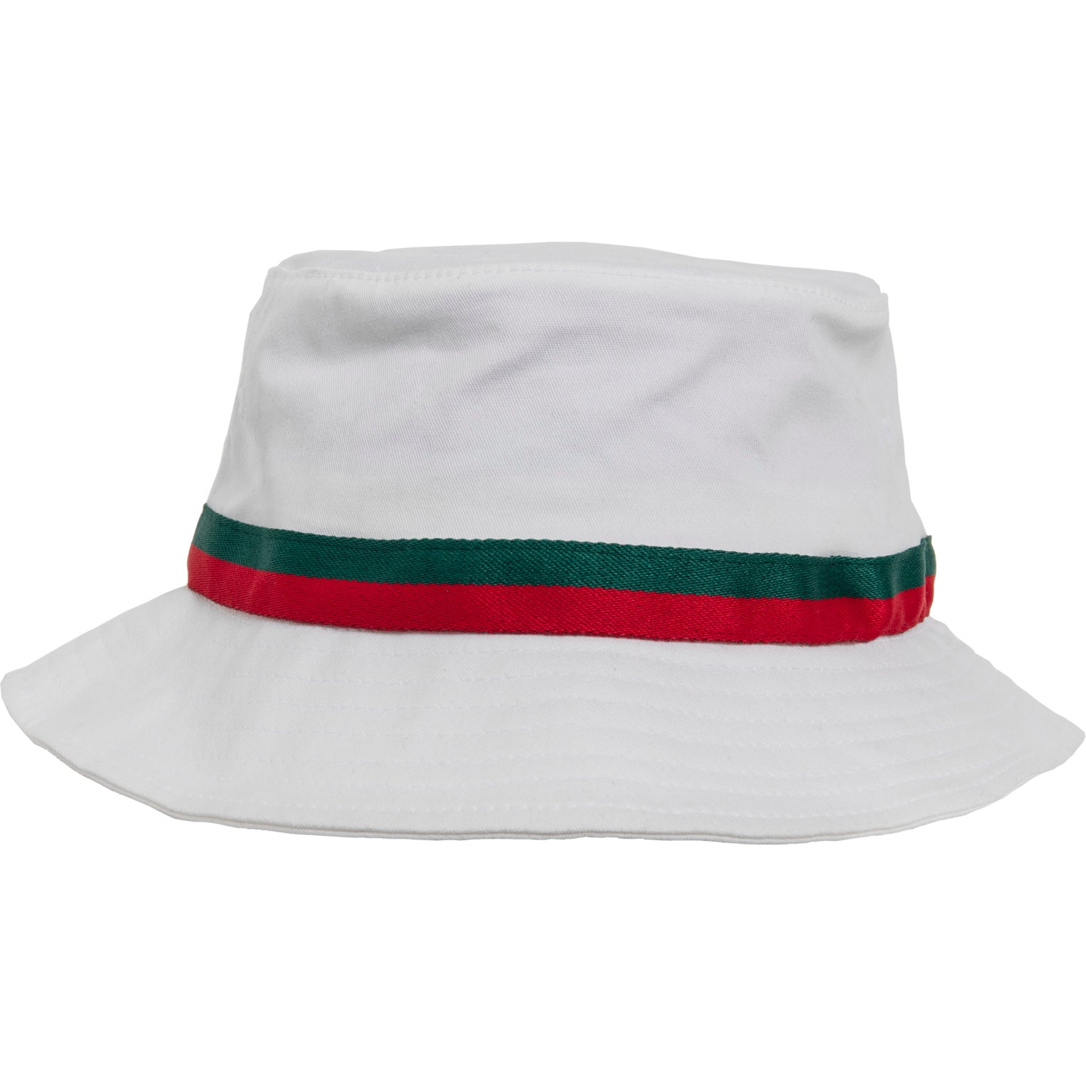 Stripe Bucket Hat - White/Firered/Green - Headz Up 