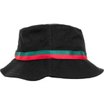 Stripe Bucket Hat - Black/Firered/Green - Headz Up 