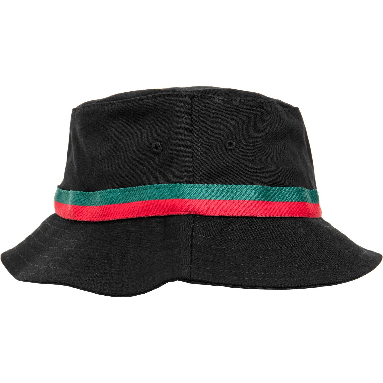Stripe Bucket Hat - Black/Firered/Green - Headz Up 