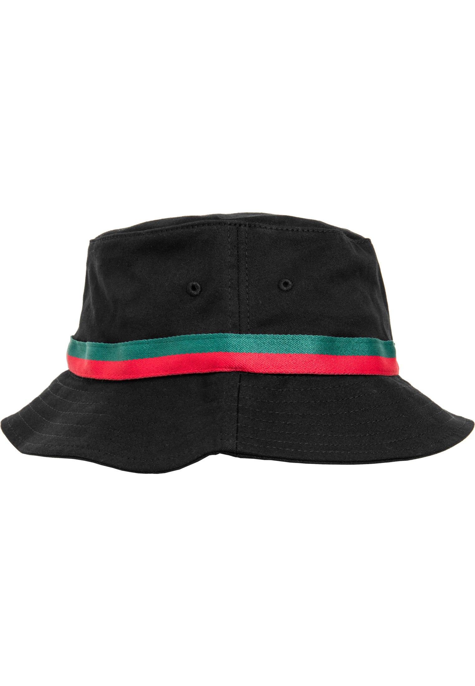 Stripe Bucket Hat - Black/Firered/Green - Headz Up 