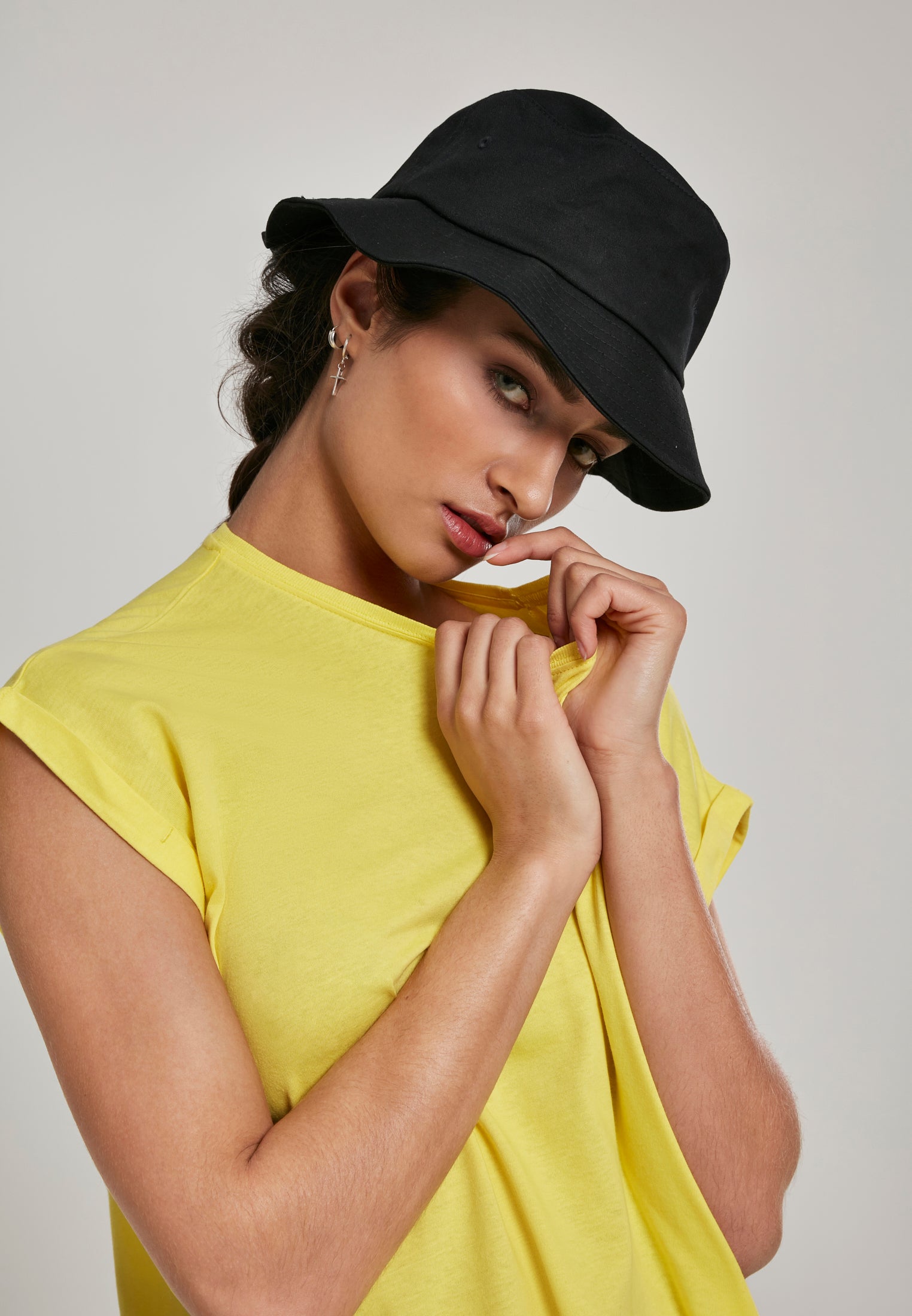 Flexfit Cotton Twill Bucket Hat - Black - Headz Up 