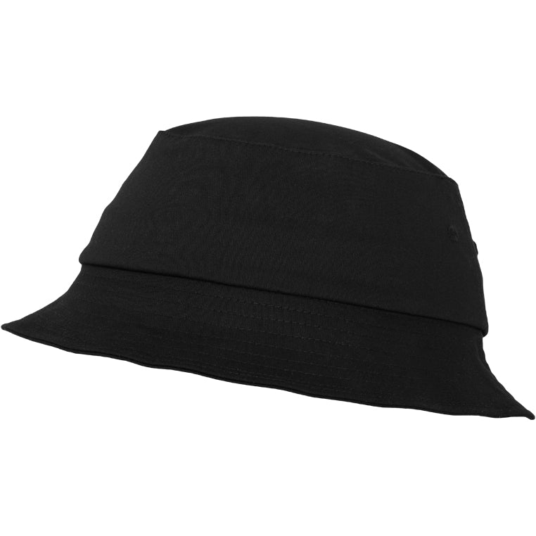 Flexfit Cotton Twill Bucket Hat - Black - Headz Up 
