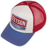 Gasoline Trucker Cap - White/Red/Blue - Headz Up 