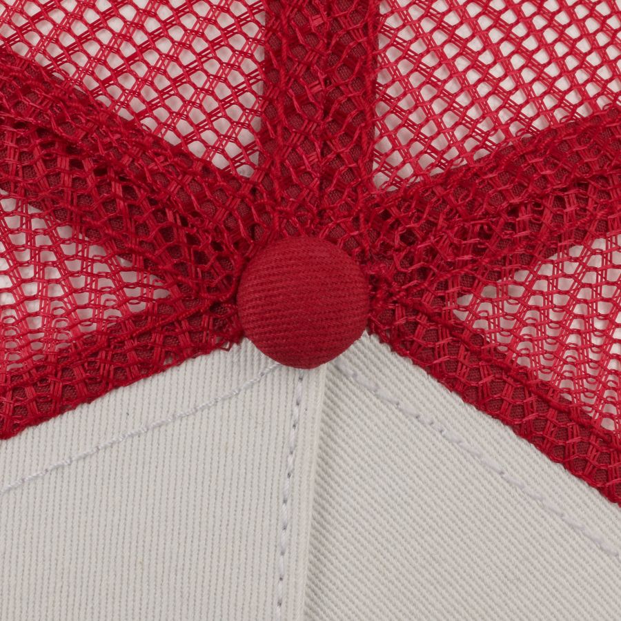 Gasoline Trucker Cap - White/Red/Blue - Headz Up 