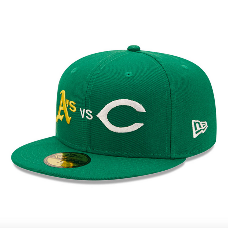 Athletics Vs California Angels Cooperstown 59FIFTY Cap - Kelly Green - Headz Up 