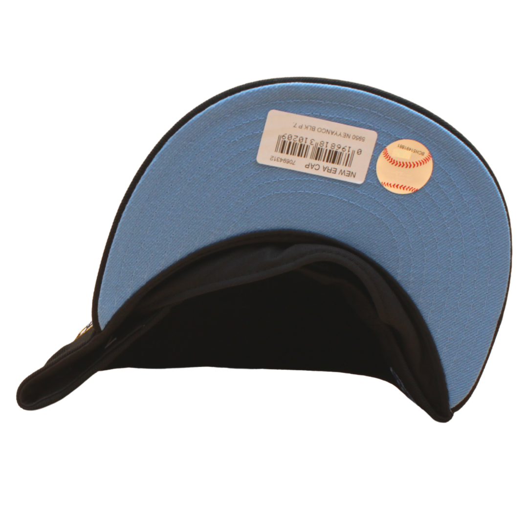 New York Yankees Cooperstown 59Fifty Fitted 2003 World Series - Black/Sky Blue Outline - Headz Up 