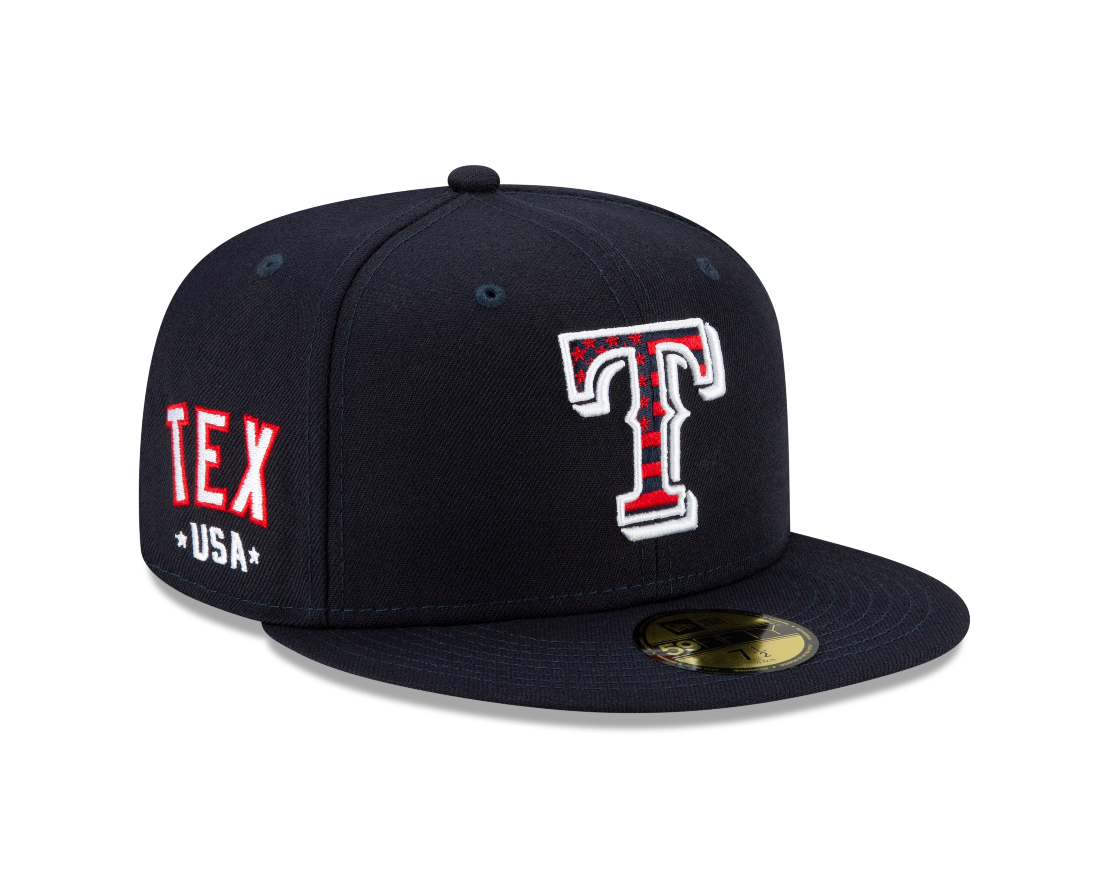 59Fifty Fitted Cap July 4 Texas Rangers - Navy - Headz Up 