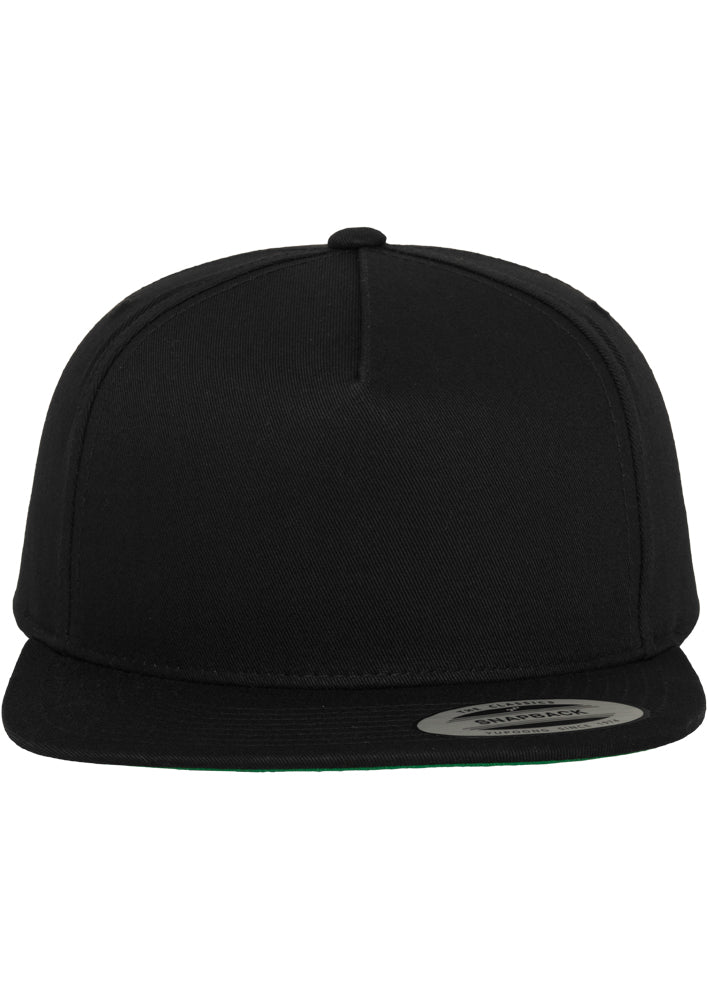 Classic 5-Panel Snapback - Black - Headz Up 