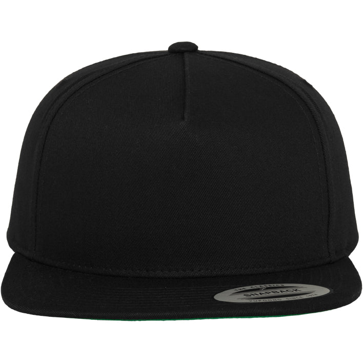 Classic 5-Panel Snapback - Black - Headz Up 