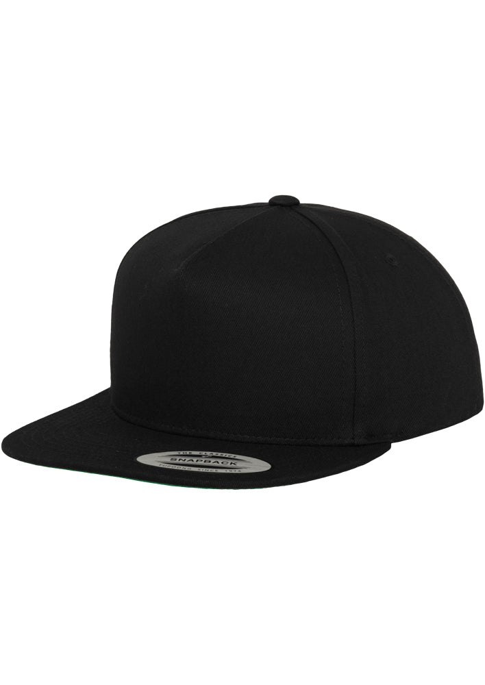 Classic 5-Panel Snapback - Black - Headz Up 