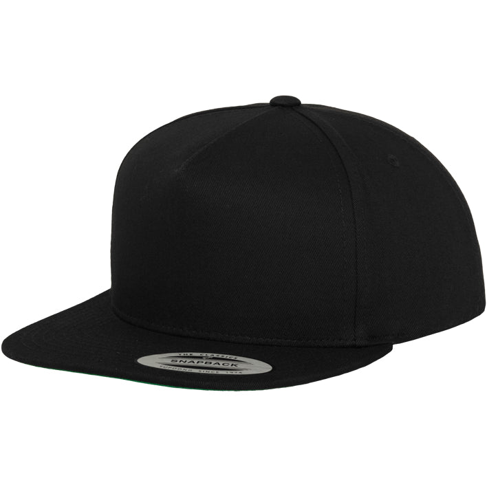 Classic 5-Panel Snapback - Black - Headz Up 