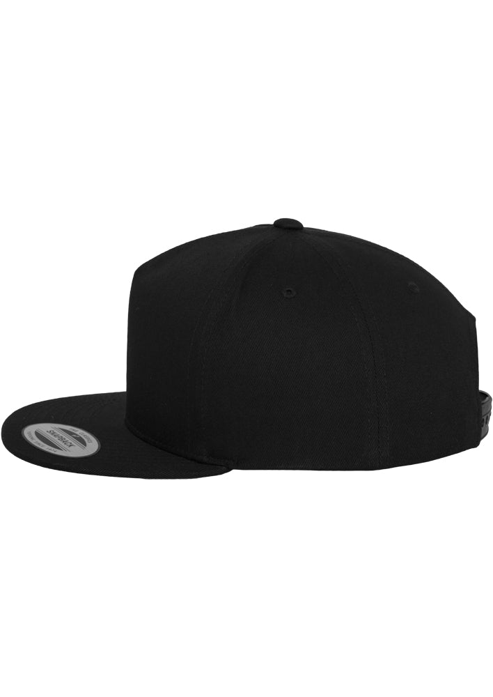 Classic 5-Panel Snapback - Black - Headz Up 