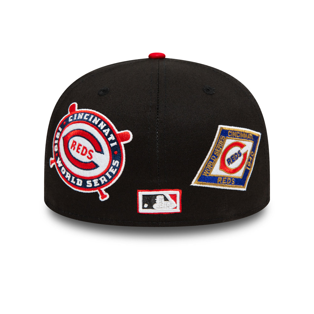 Cincinnati Reds Cooperstown Patch Black 59FIFTY Cap - Sort - Headz Up 