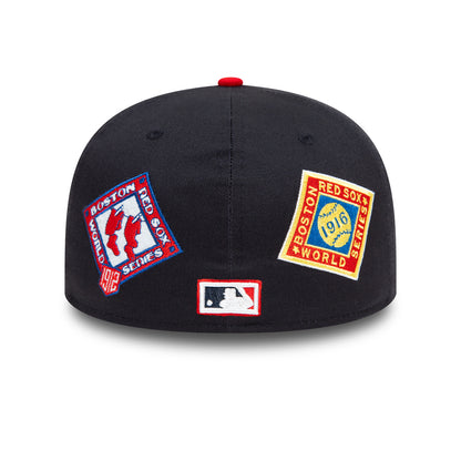 Boston Red Sox Cooperstown Patch Navy 59FIFTY Cap - Navy - Headz Up 