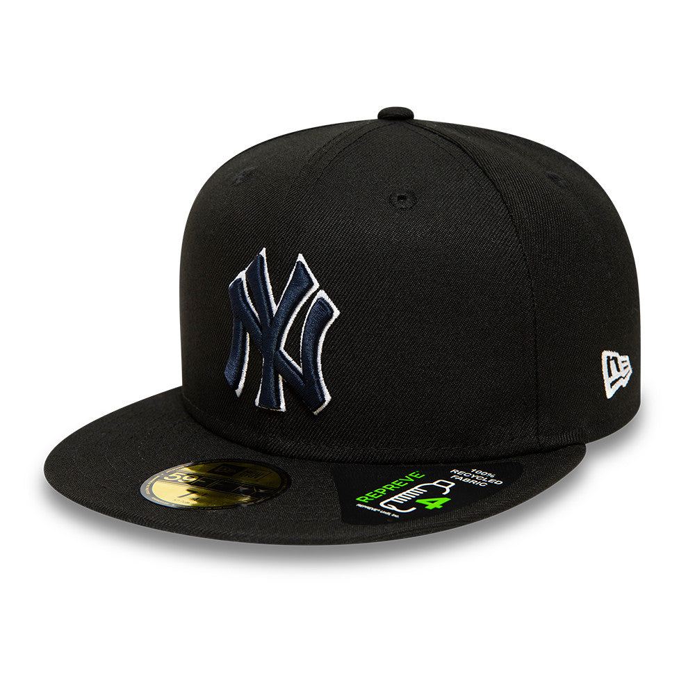 New York Yankees Repreve Black 59FIFTY Fitted Cap - Headz Up 