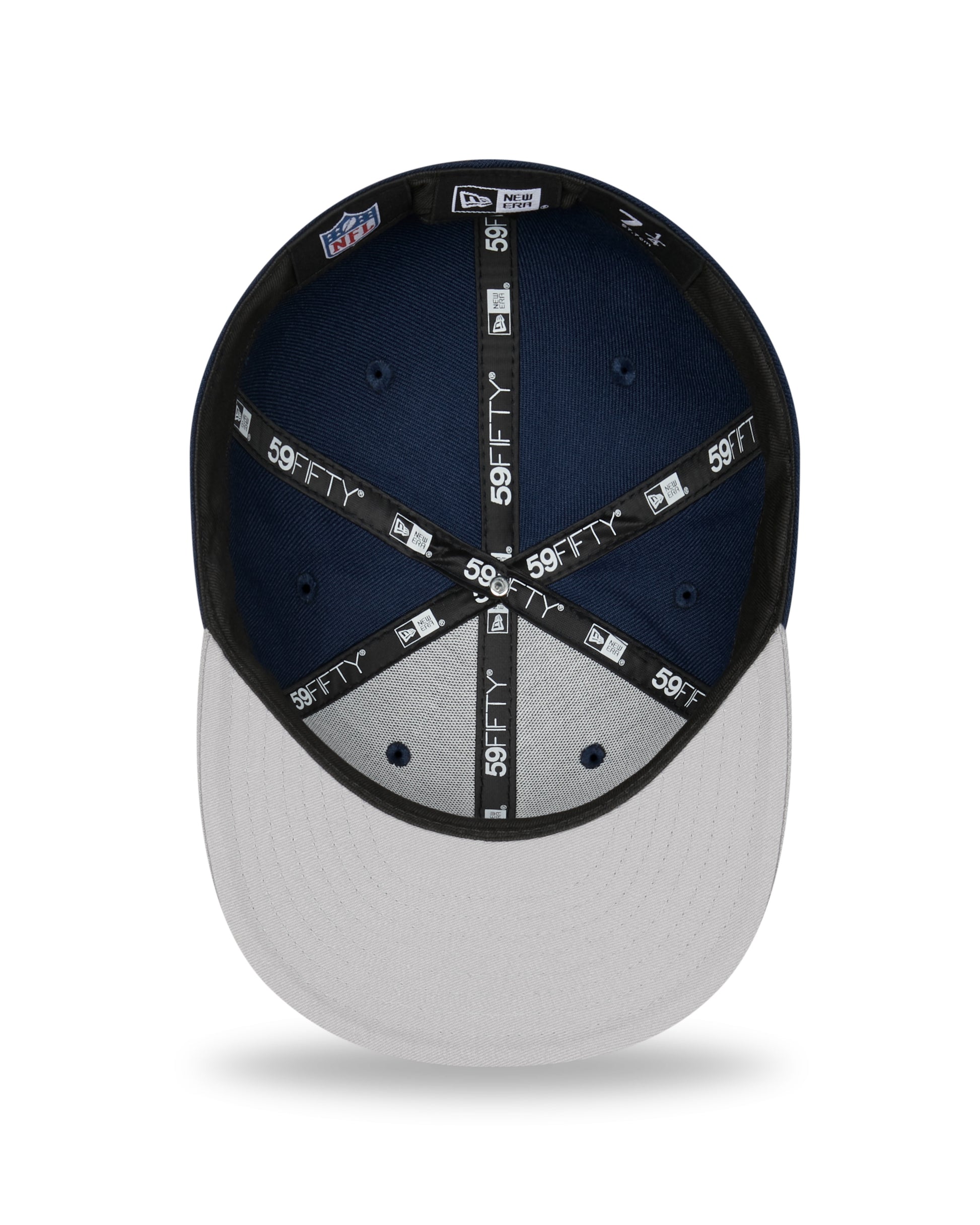 New England Patriots SIDE PATCH 59FIFTY Fitted Cap - Navy/Grå - Headz Up 