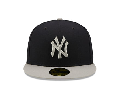 New York Yankees SIDE PATCH 59FIFTY Fitted Cap - Navy/Grå - Headz Up 