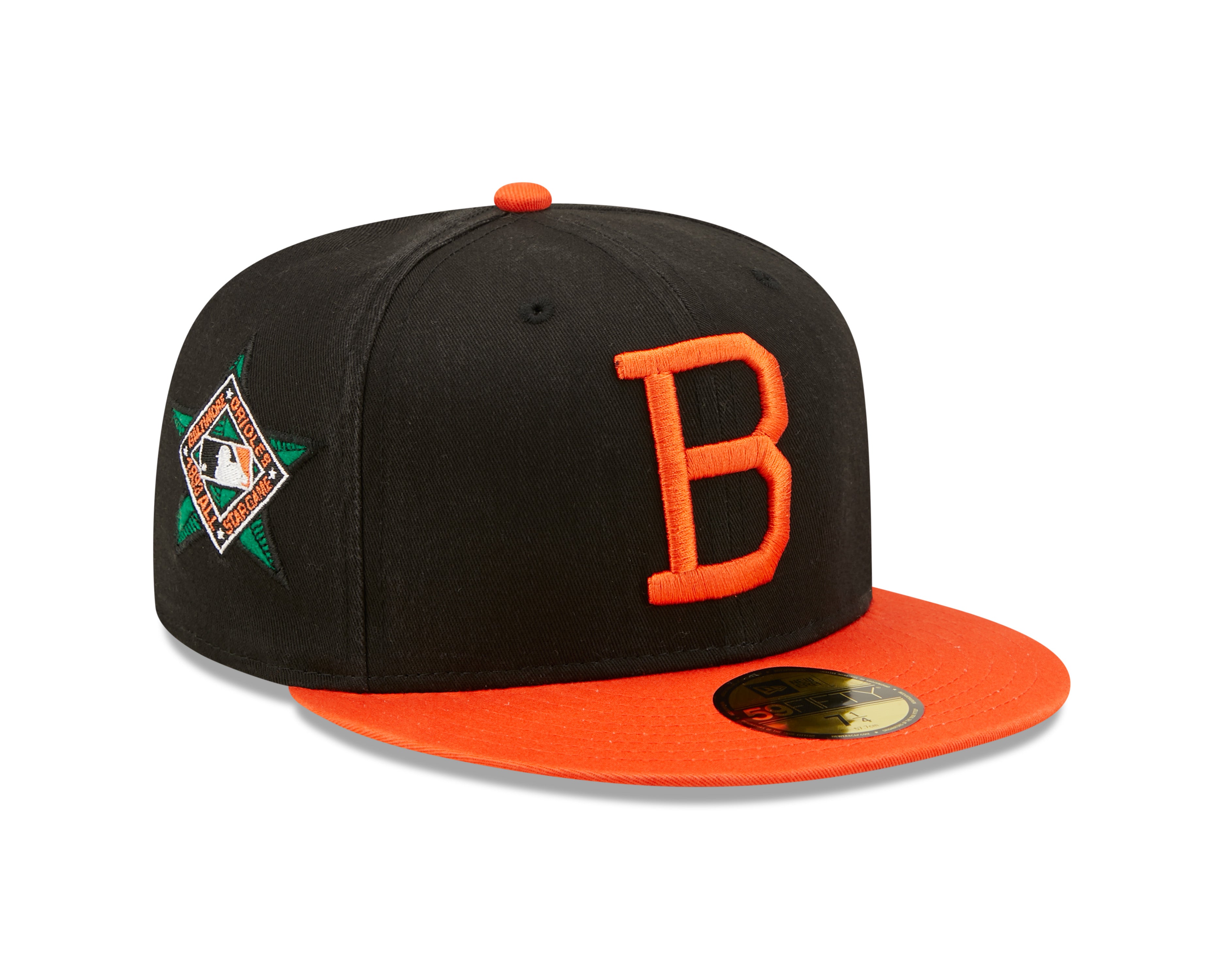 Baltimore Orioles Cooperstown Patch 59FIFTY Cap - Sort/Orange - Headz Up 