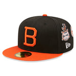 Baltimore Orioles Cooperstown Patch 59FIFTY Cap - Sort/Orange - Headz Up 