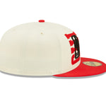 NBA22  DRAFT Chicago Bulls 59Fifty Fitted - Off White/Red - Headz Up 