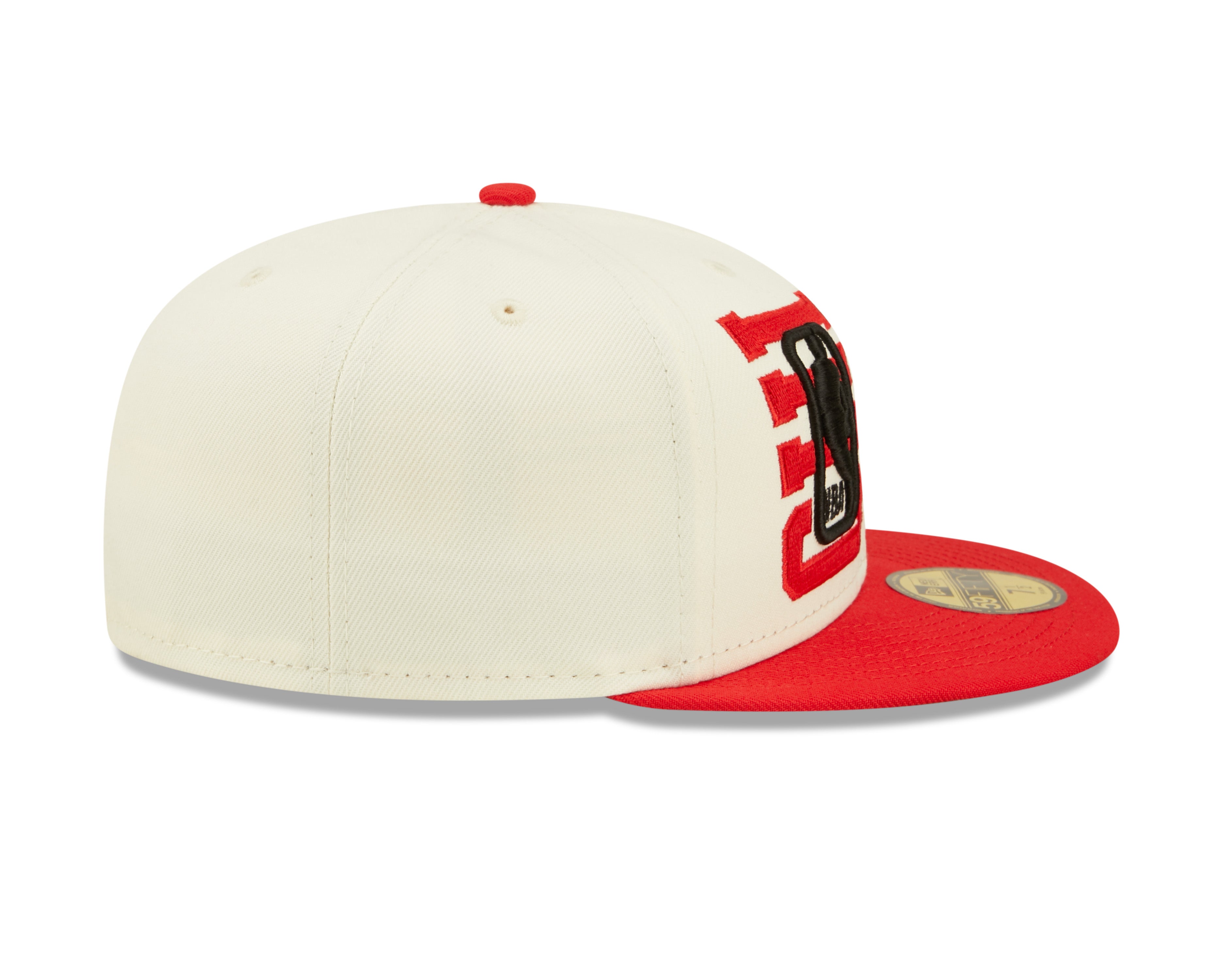 NBA22  DRAFT Chicago Bulls 59Fifty Fitted - Off White/Red - Headz Up 