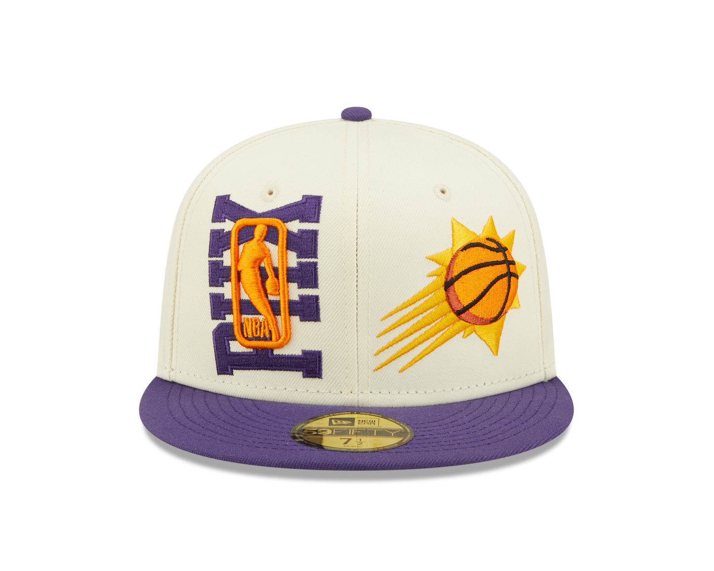 NBA22  DRAFT Phoenix Suns 59Fifty Fitted - Off White/Purple - Headz Up 