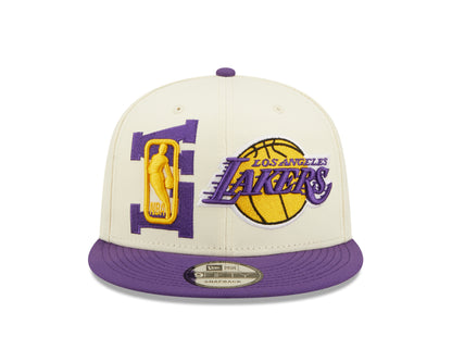NBA22 DRAFT 9Fifty Snapback Los Angeles Lakers - Off White/Purple - Headz Up 