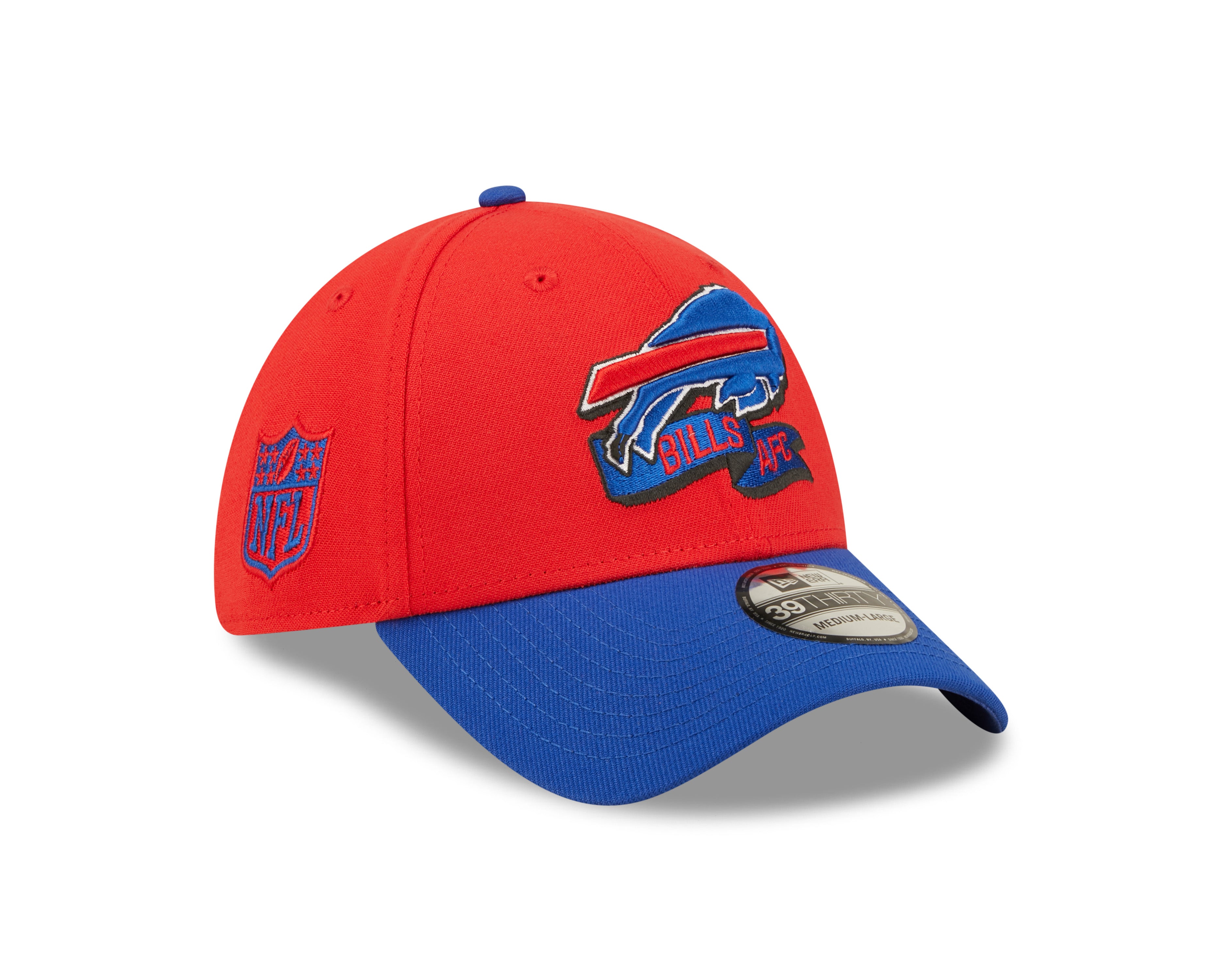 Buffalo Bills NFL Sideline 2022 39THIRTY Stretch Fit Cap - Red/Blue - Headz Up 