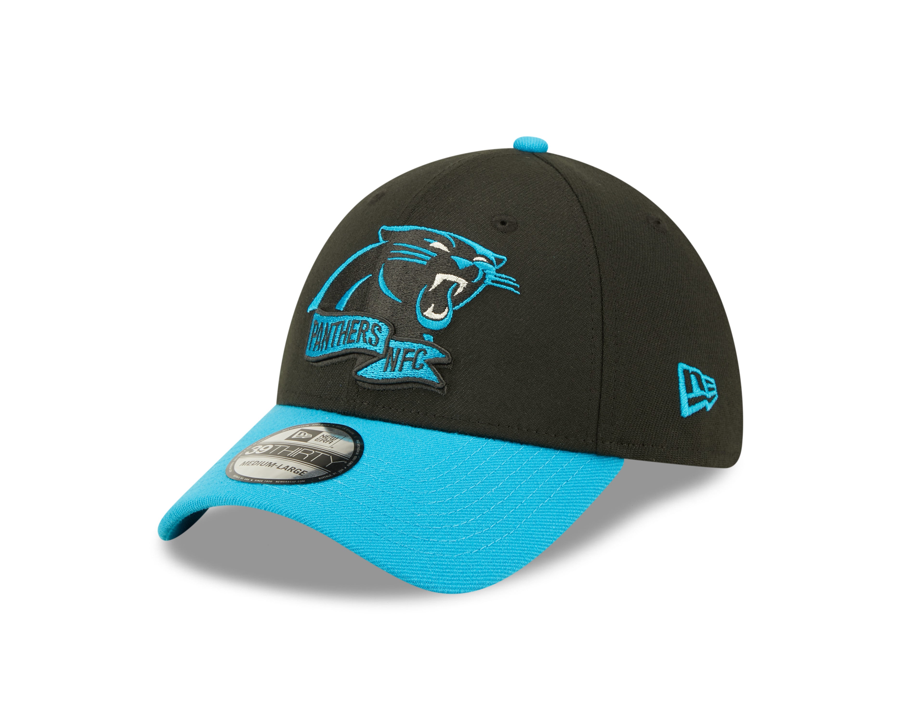 Carolina Panthers NFL Sideline 2022 39THIRTY Stretch Fit Cap - Black/Blue - Headz Up 