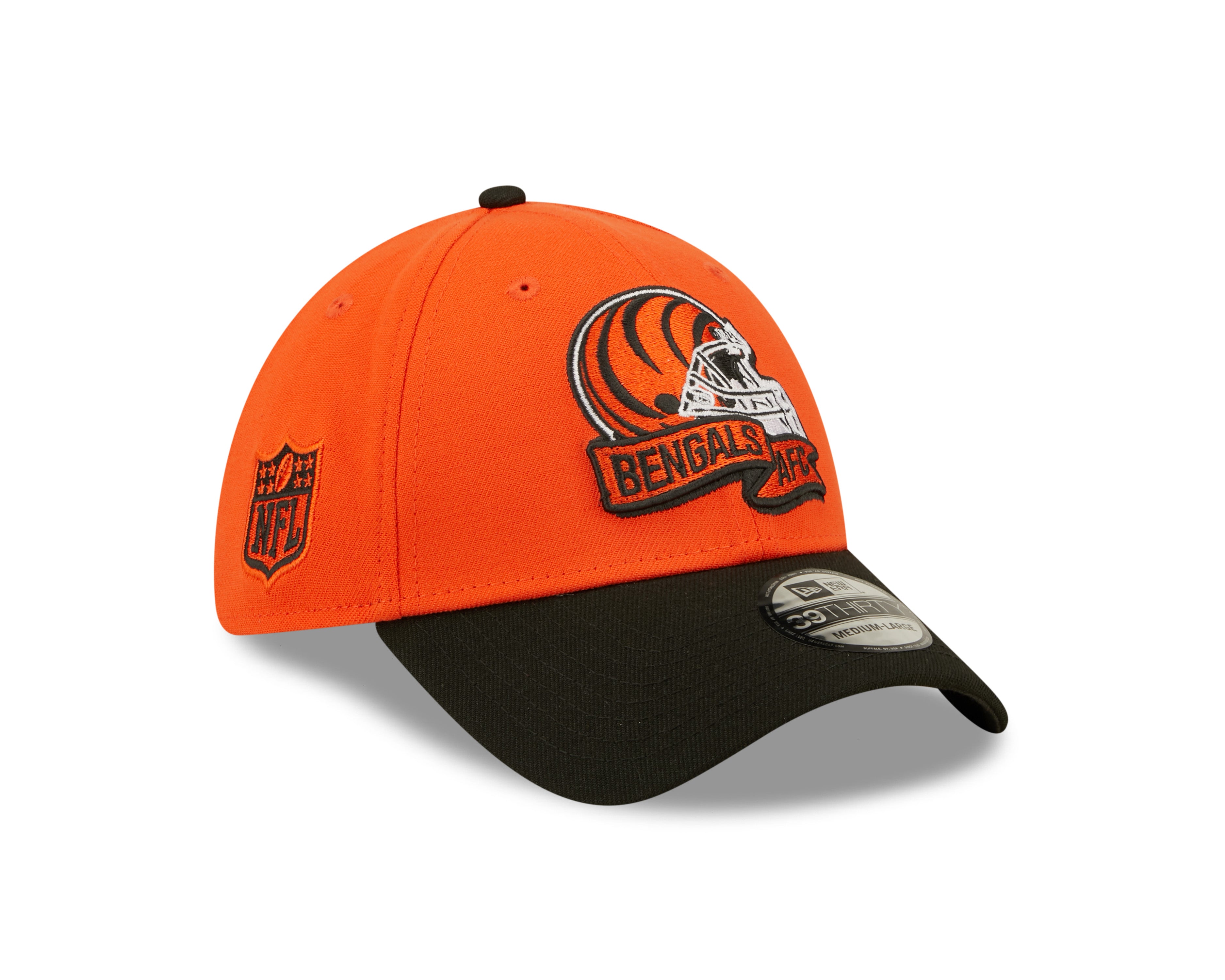 Cincinnati Bengals NFL Sideline 2022 39THIRTY Stretch Fit Cap - Orange/Black - Headz Up 
