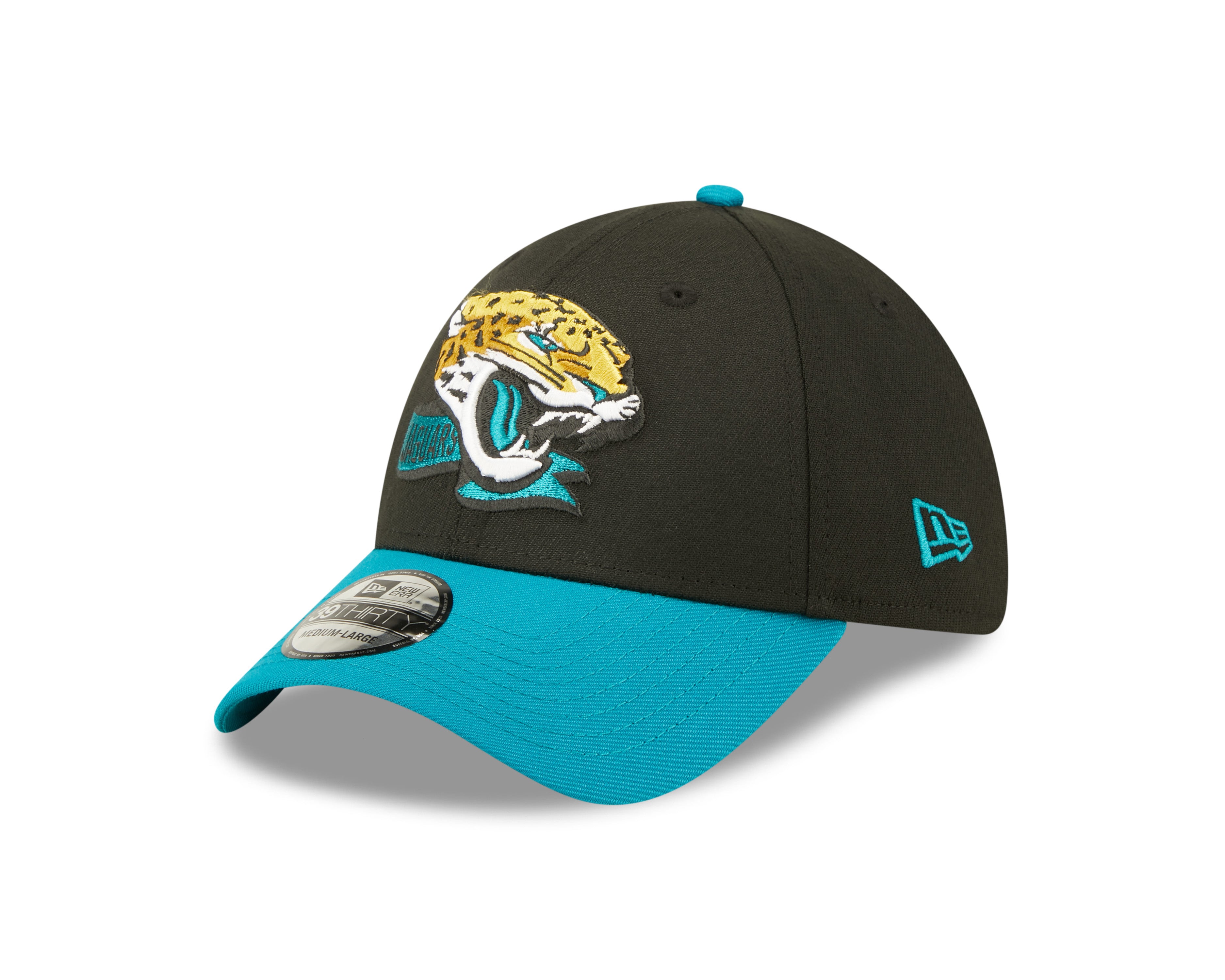Jacksonville Jaguars NFL Sideline 2022 39THIRTY Stretch Fit Cap - Black/Blue - Headz Up 