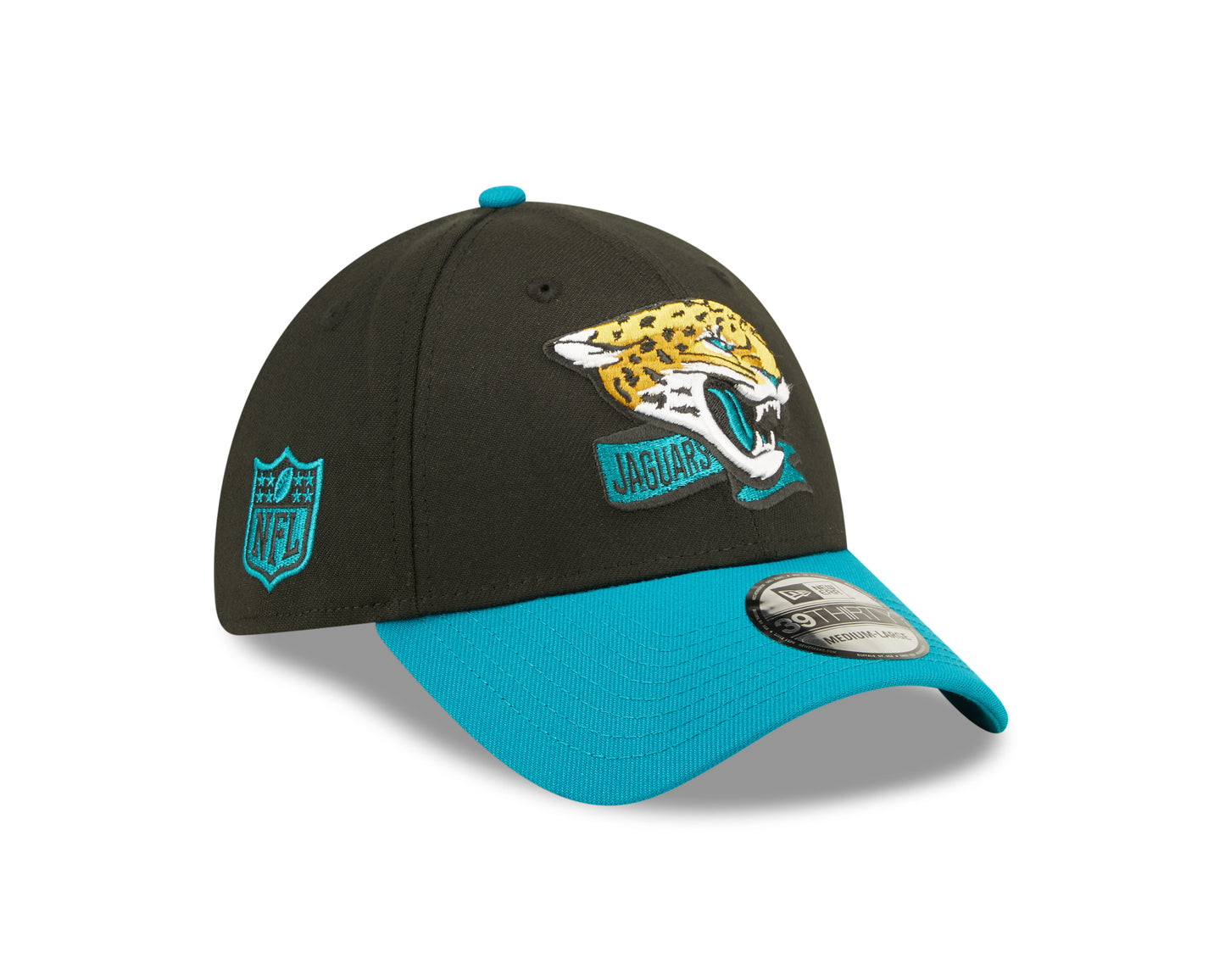 Jacksonville Jaguars NFL Sideline 2022 39THIRTY Stretch Fit Cap - Black/Blue - Headz Up 