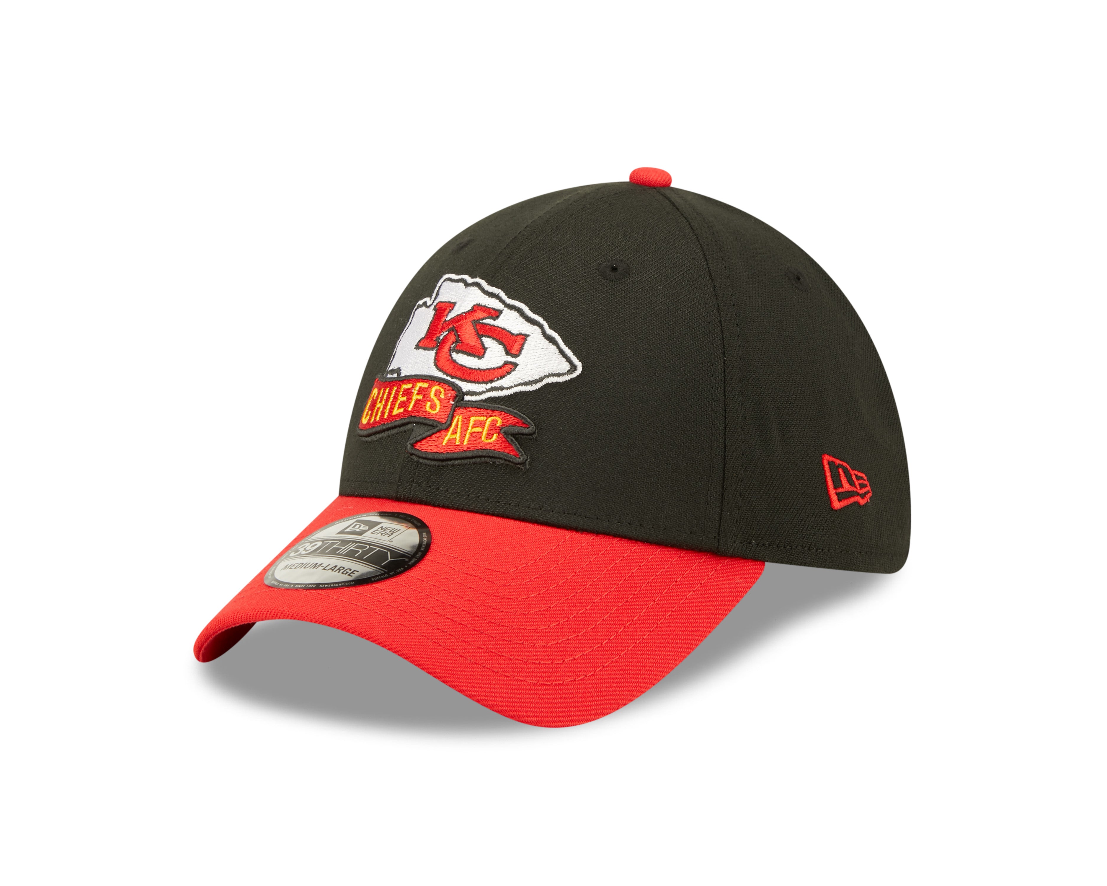 Kansas City Chiefs NFL Sideline 2022 39THIRTY Stretch Fit Cap - Black/Red - Headz Up 