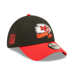 Kansas City Chiefs NFL Sideline 2022 39THIRTY Stretch Fit Cap - Black/Red - Headz Up 