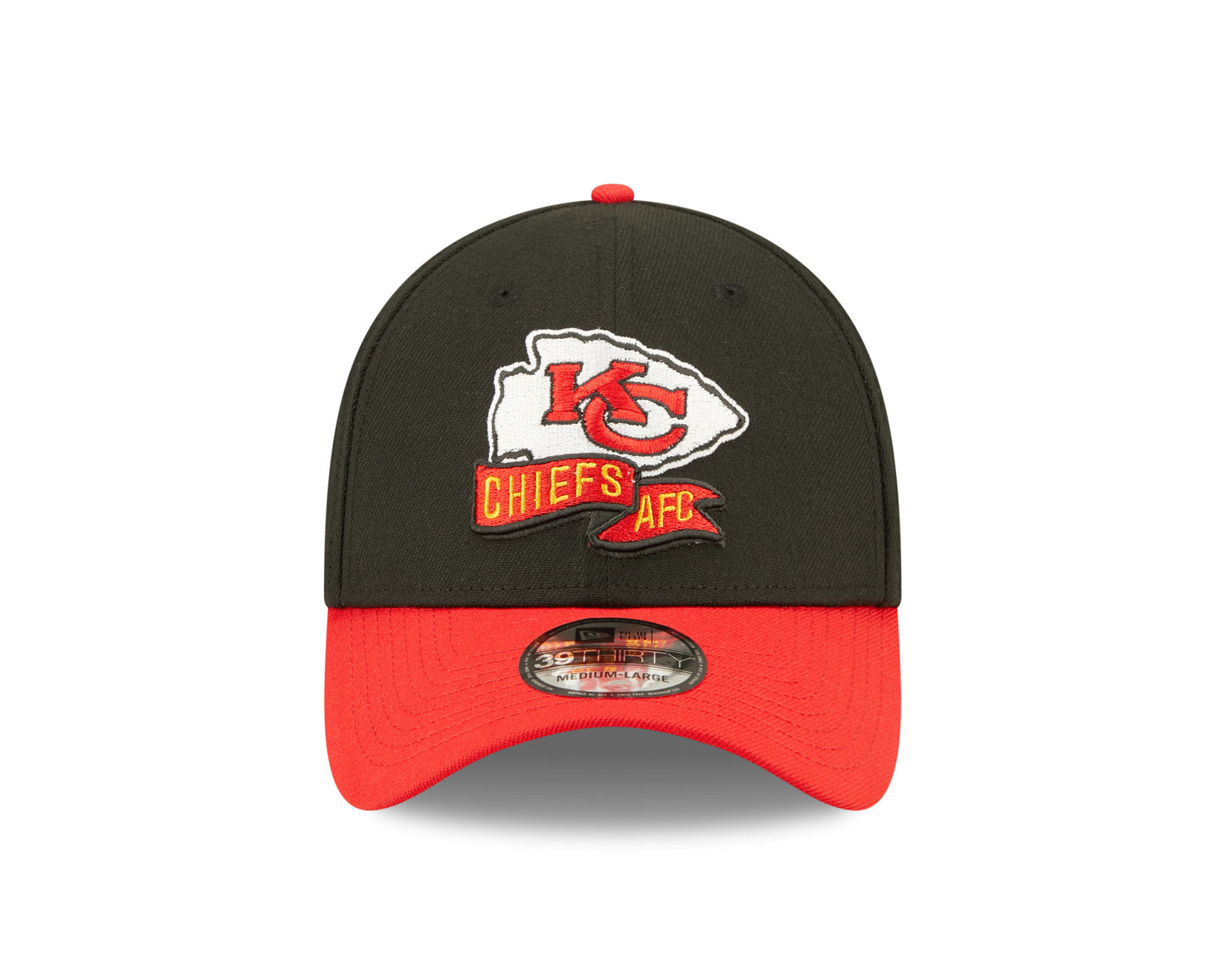 Kansas City Chiefs NFL Sideline 2022 39THIRTY Stretch Fit Cap - Black/Red - Headz Up 