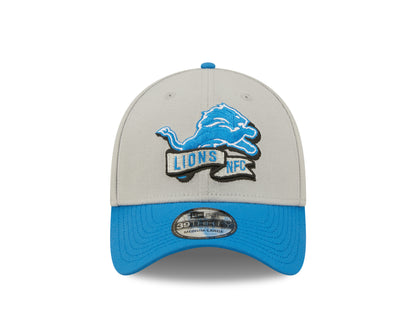 Detroit Lions NFL Sideline 2022 39THIRTY Stretch Fit Cap - Grey/Blue - Headz Up 