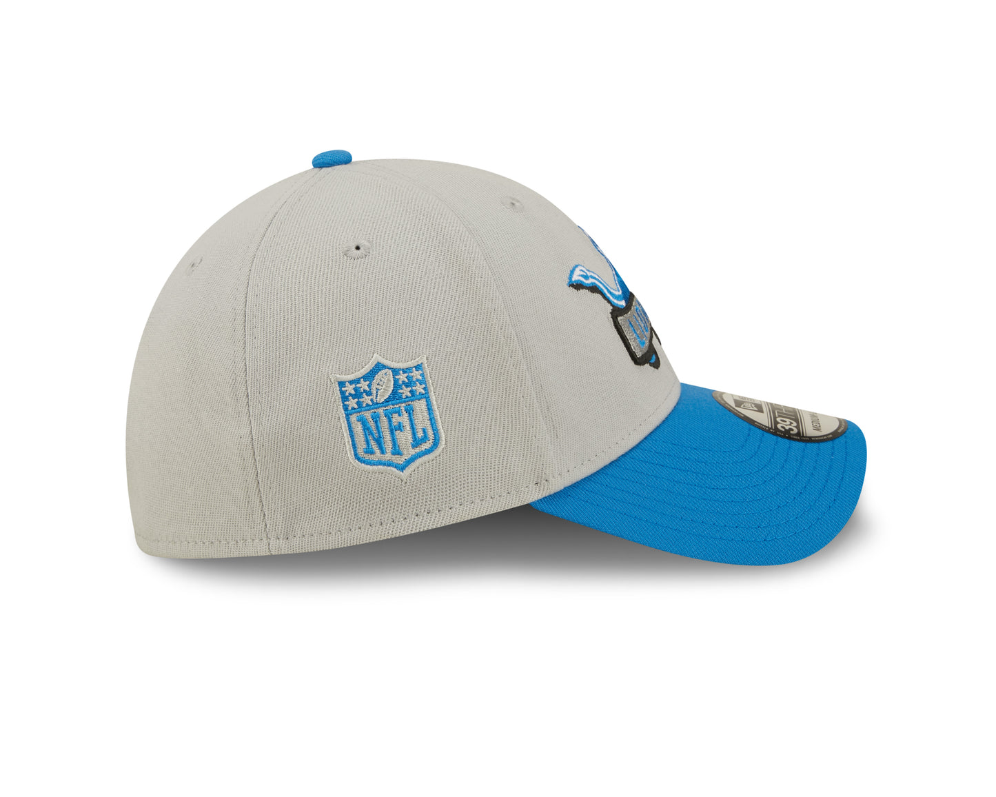 Detroit Lions NFL Sideline 2022 39THIRTY Stretch Fit Cap - Grey/Blue - Headz Up 