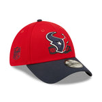 Houston Texas NFL Sideline 2022 39THIRTY Stretch Fit Cap - Red/Blue - Headz Up 