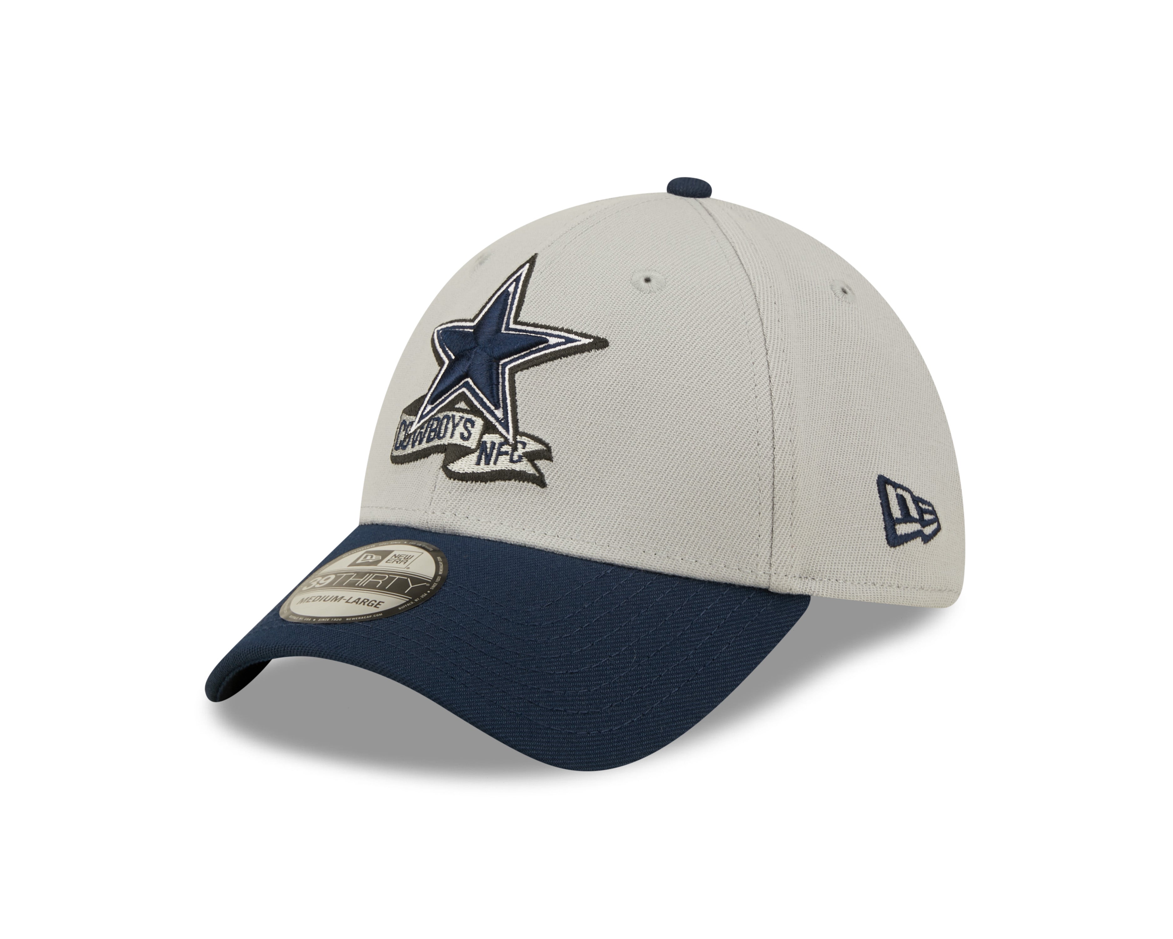 Dallas Cowboys NFL Sideline 2022 39THIRTY Stretch Fit Cap - Grey/Navy - Headz Up 