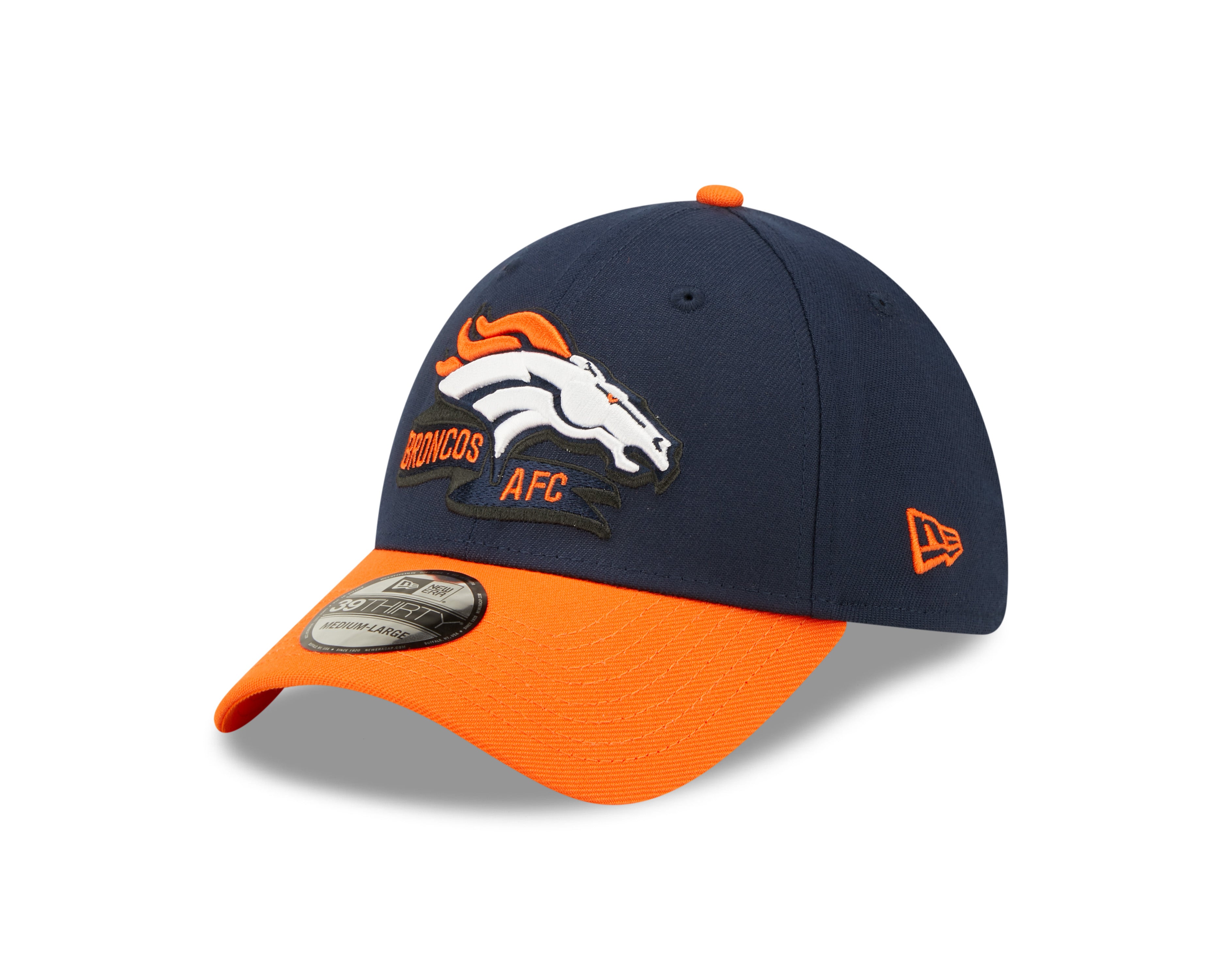 Denver Broncos NFL Sideline 2022 39THIRTY Stretch Fit Cap - Navy/Orange - Headz Up 