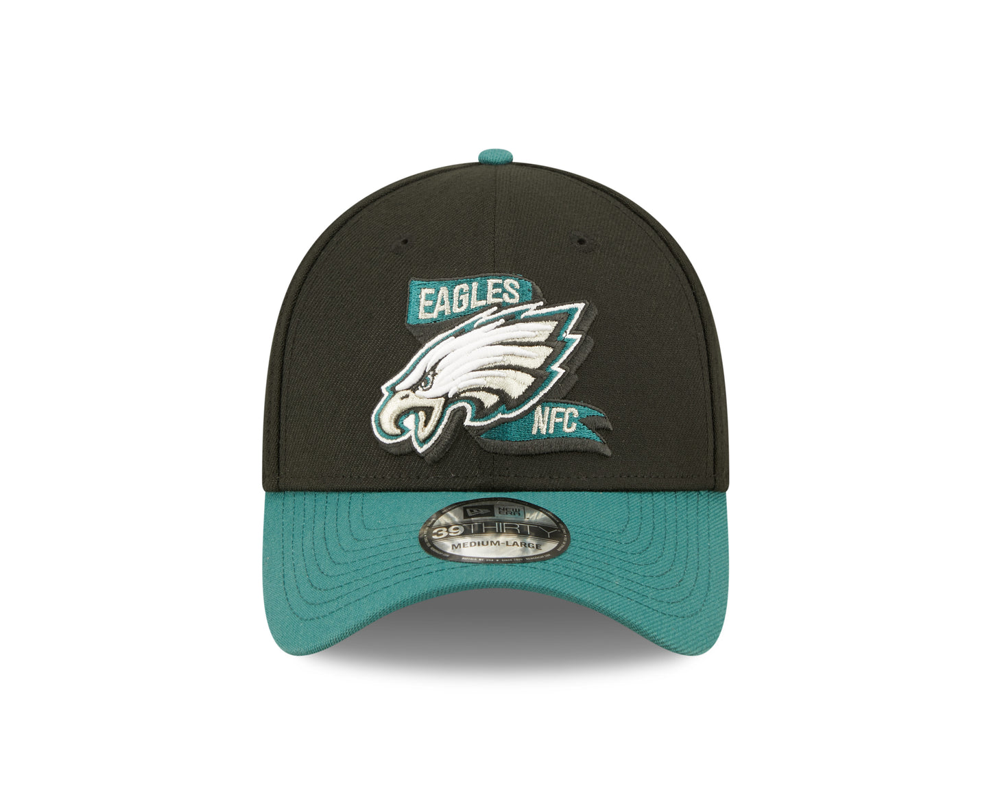 Philadelphia Eagles NFL Sideline 2022 39THIRTY Stretch Fit Cap - Black/Green - Headz Up 