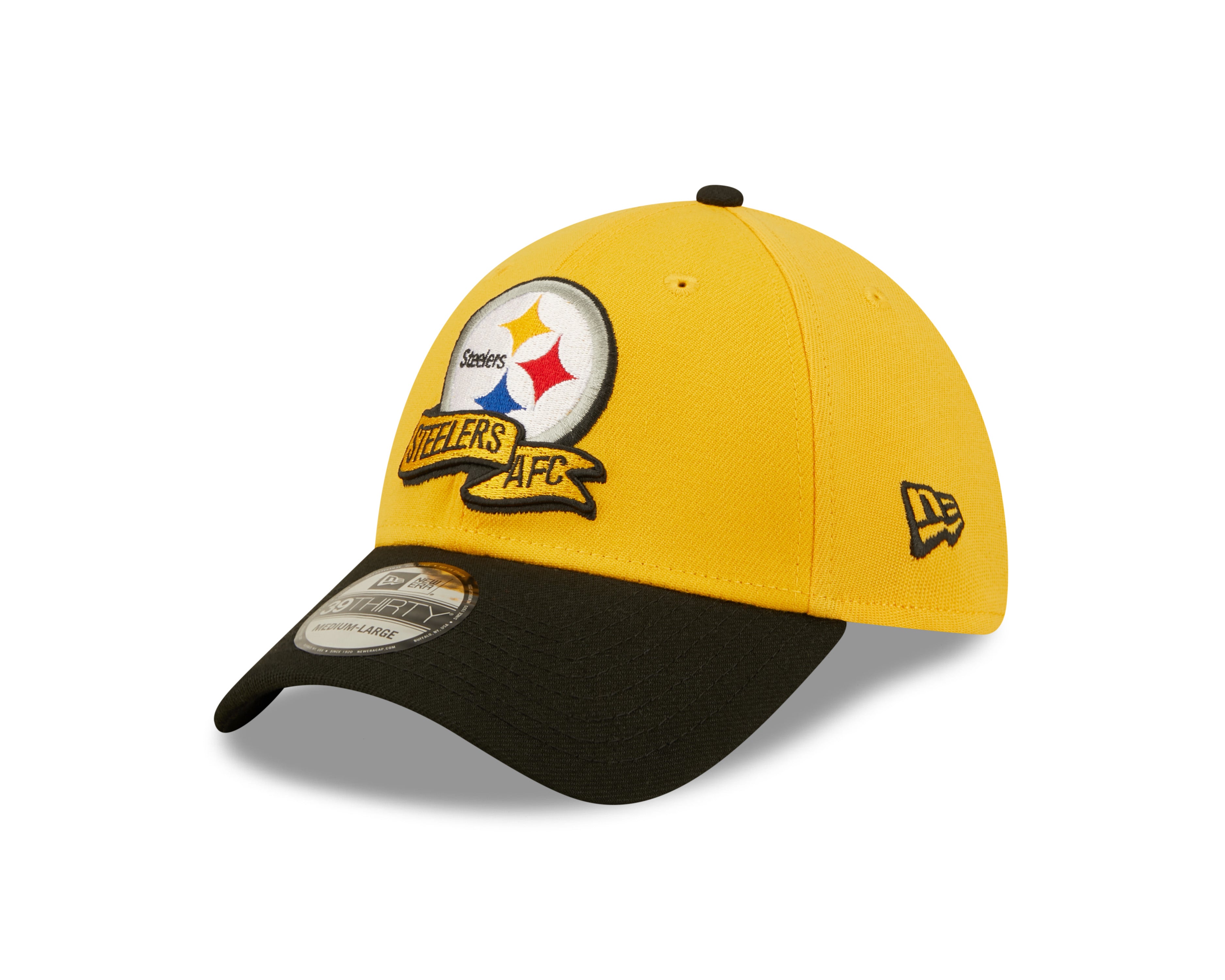 Pittsburgh Steelers NFL Sideline 2022 39THIRTY Stretch Fit Cap - Yellow/Black - Headz Up 